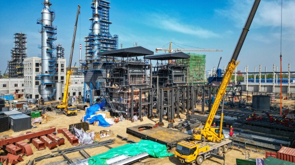 直击一线！！！永利yl23455针状焦余热锅炉项目建设周全提速